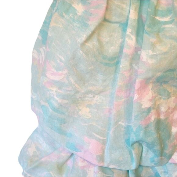 Vintage Isabella Pastel Tiered Skirt Ruffle Dress - Picture 7 of 7